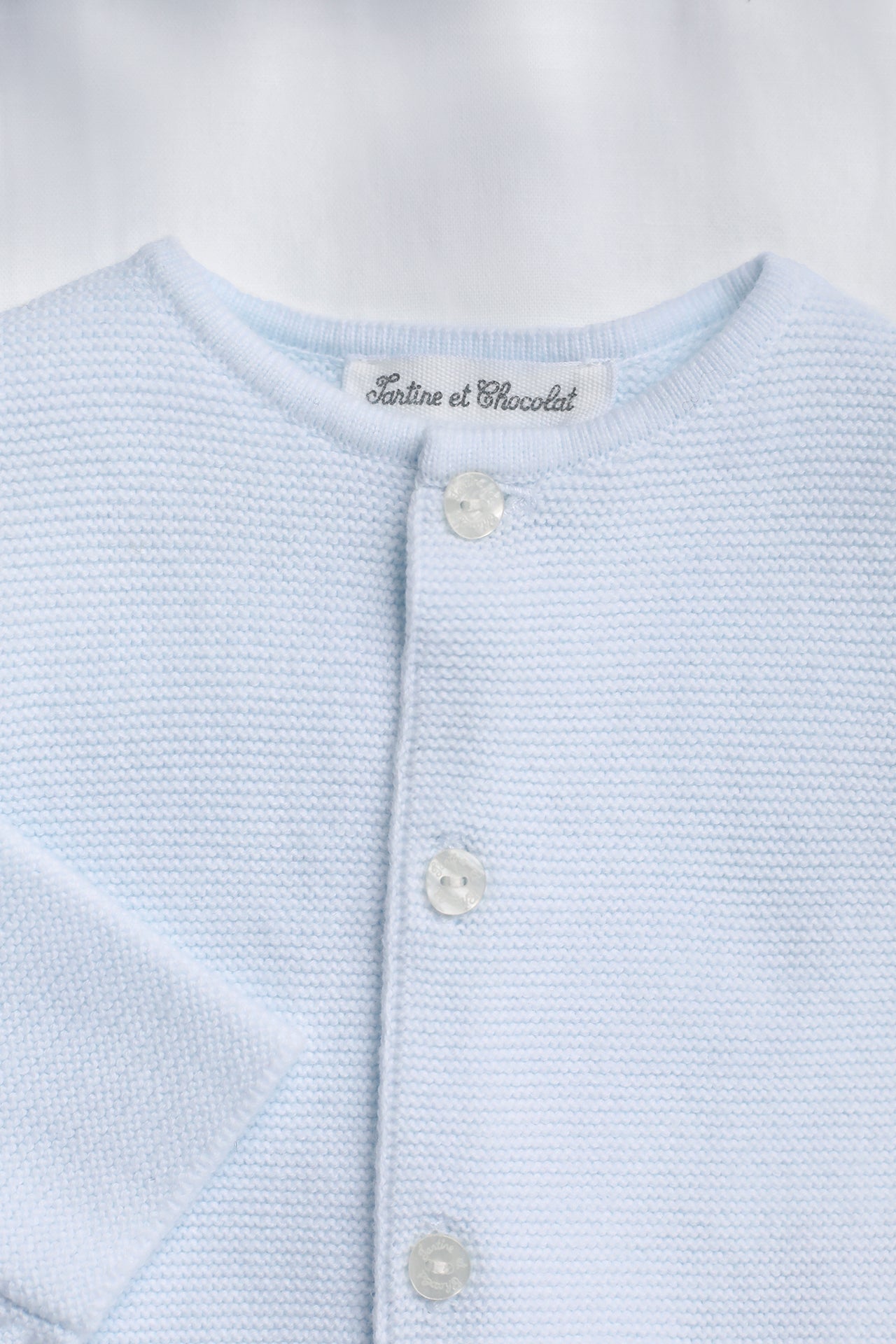 Cardigan
Cotton sky Trim