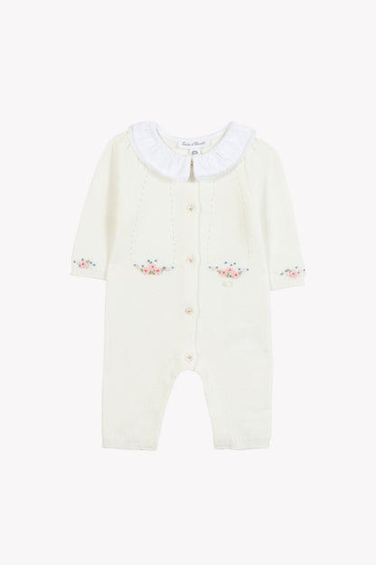 Jumpsuit long
Ecru cotton flowers