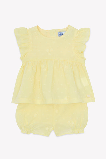 Outfit short
Citrus cotton Plumetis