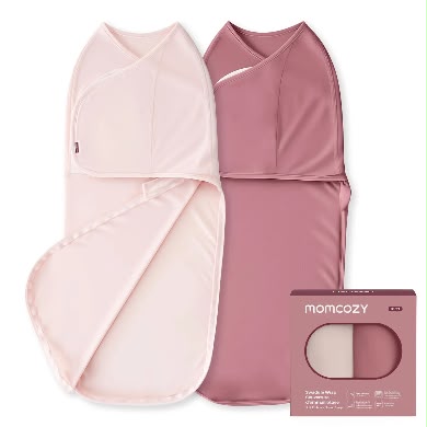 Momcozy - Swaddle Wraps | 0-3M, 2-Pack, Pink