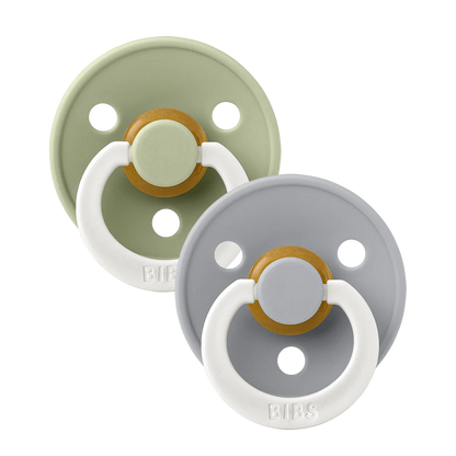 Bibs| pacifier latex S1 | glow in the dark |2 pack -Round