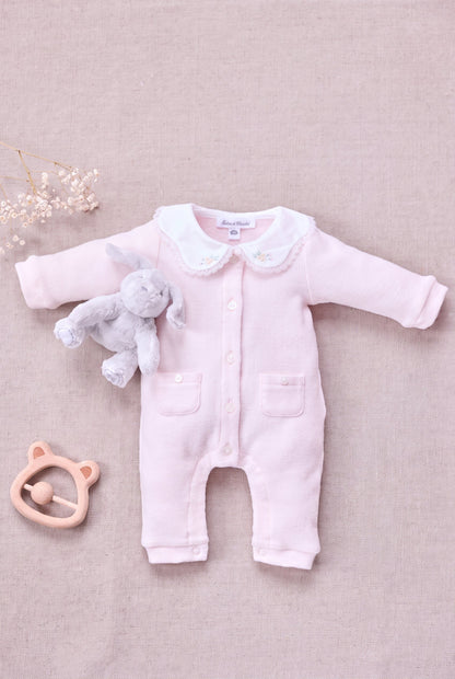 Jumpsuit long
Cotton dew Peter pan collar