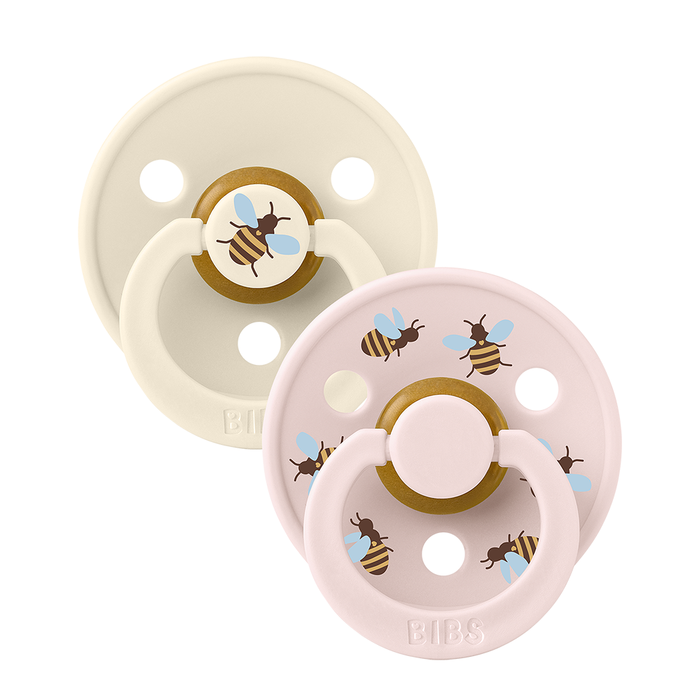 STUDIO Colour Pacifiers 2 Pack Bumblebee - Ivory/Petal size 2 | 6+ months