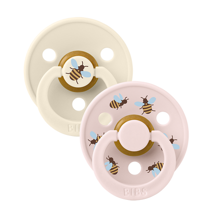 STUDIO Colour Pacifiers 2 Pack Bumblebee - Ivory/Petal size 2 | 6+ months