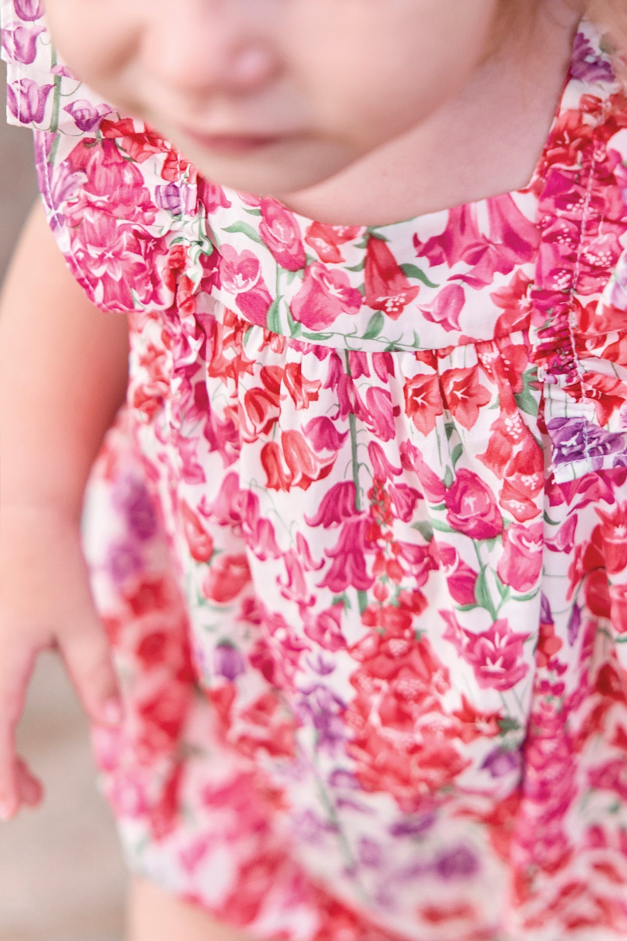 Jumpsuit short
Pink cotton Print fabric Liberty