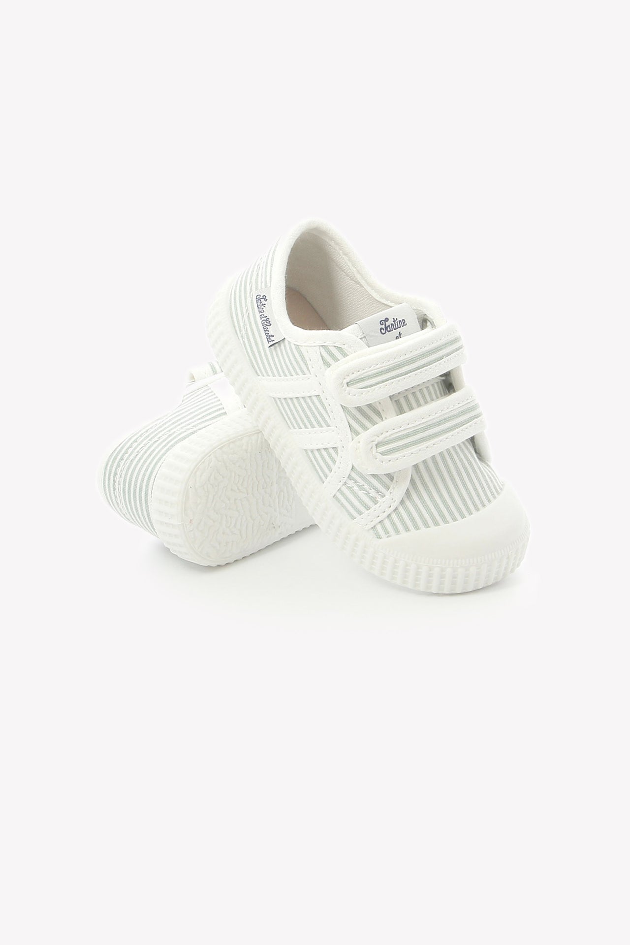 Sneakers
Sage striped canvas