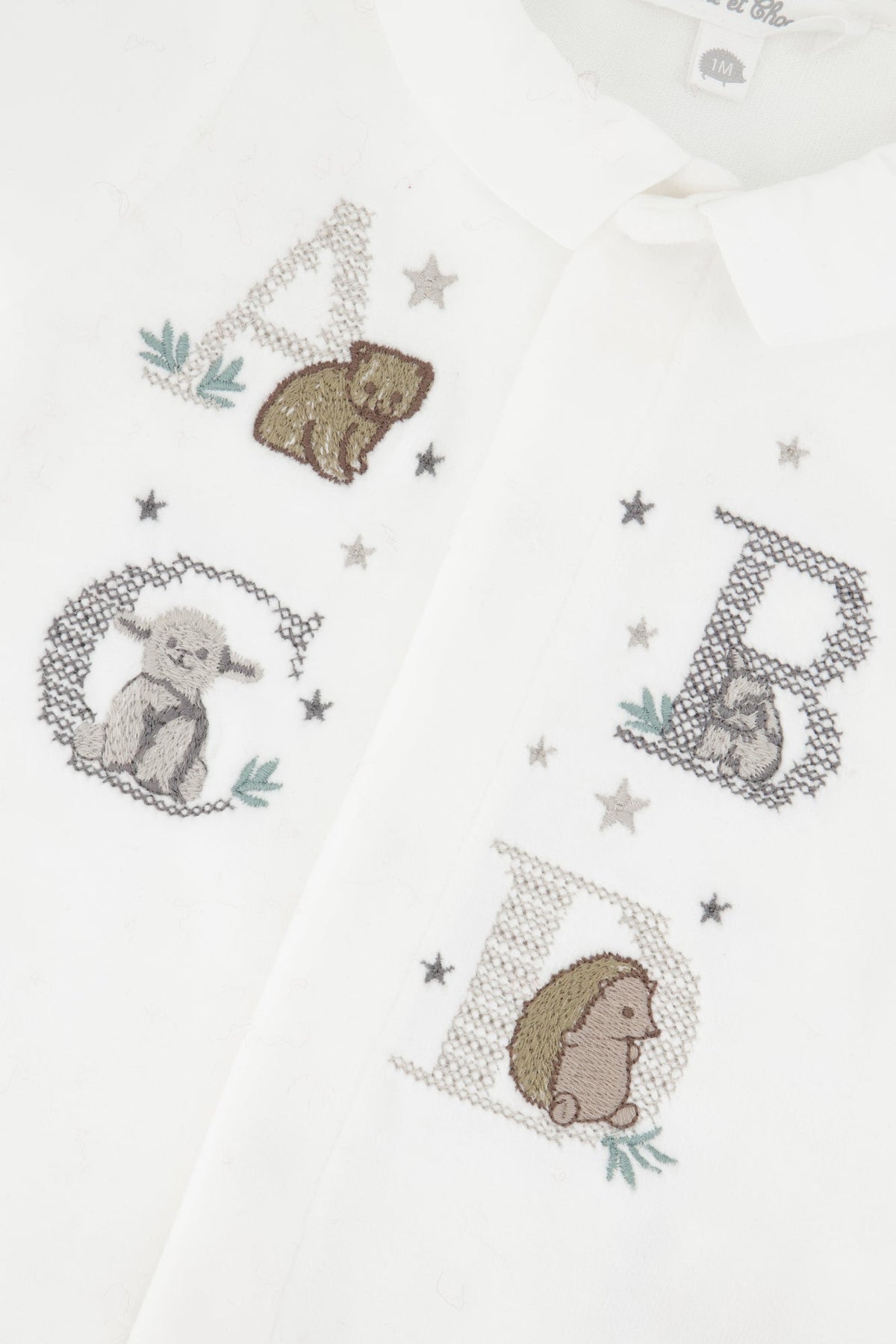 Pajamas
Ecru cotton Velvet Embroidered
