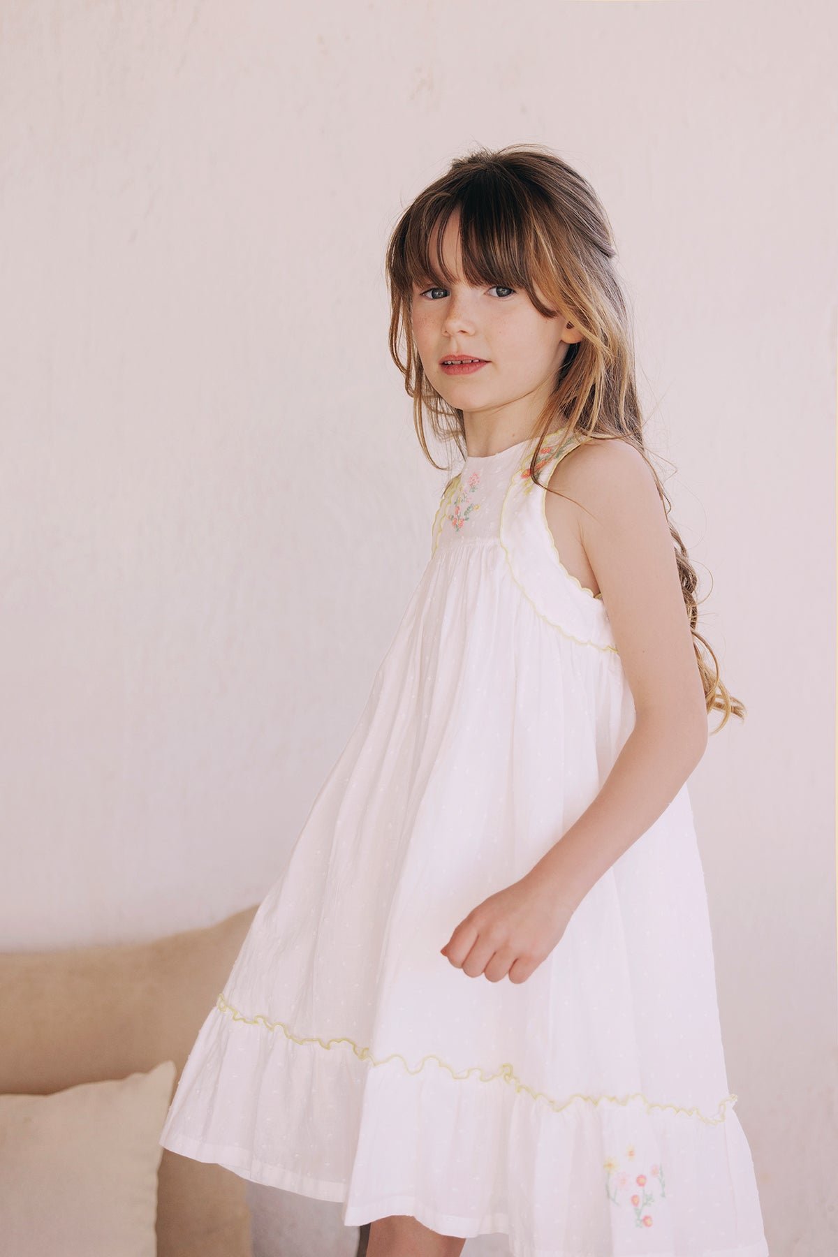 Dress
White cotton Plumetis