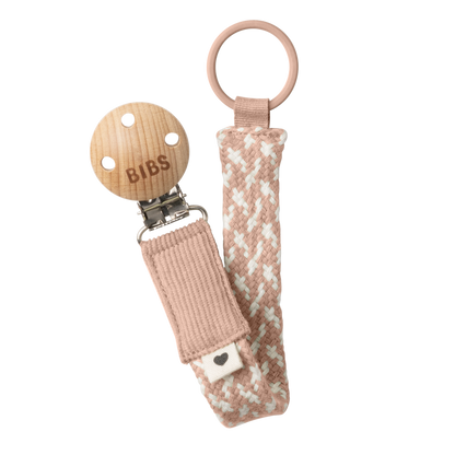 BIBS - Pacifier Clip Organic Cotton | Blush - Ivory