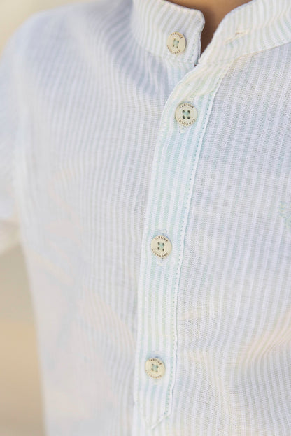 Shirt
Sage Linen Stripes