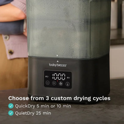 Baby Brezza - SuperQuick™ 10 Minute Baby Bottle Sterilizer And Dryer | Matte Black