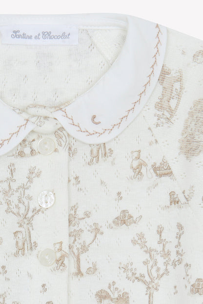 Pajamas
Ecru cotton Print fantasy garden