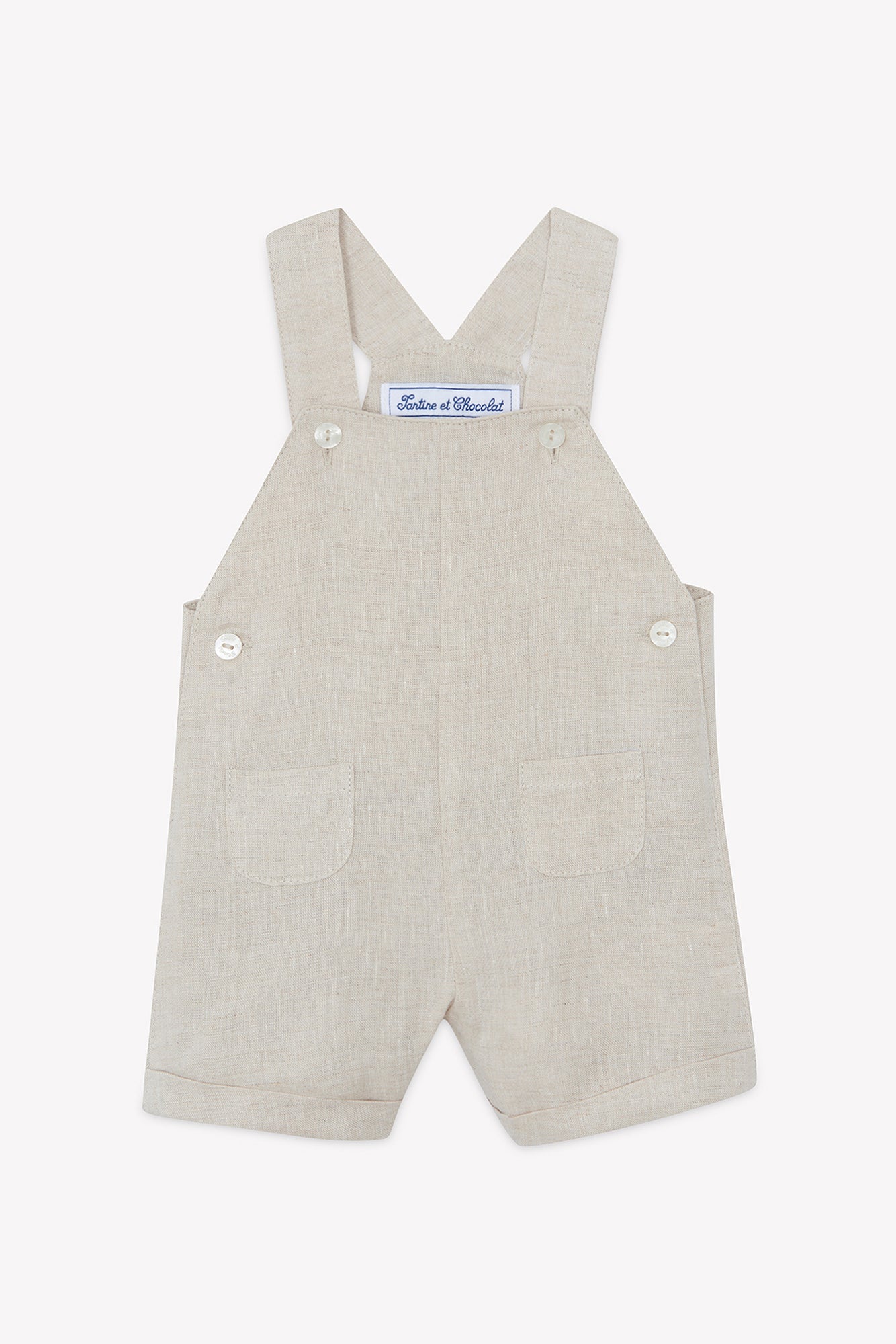 Dungaree short
Sand Linen