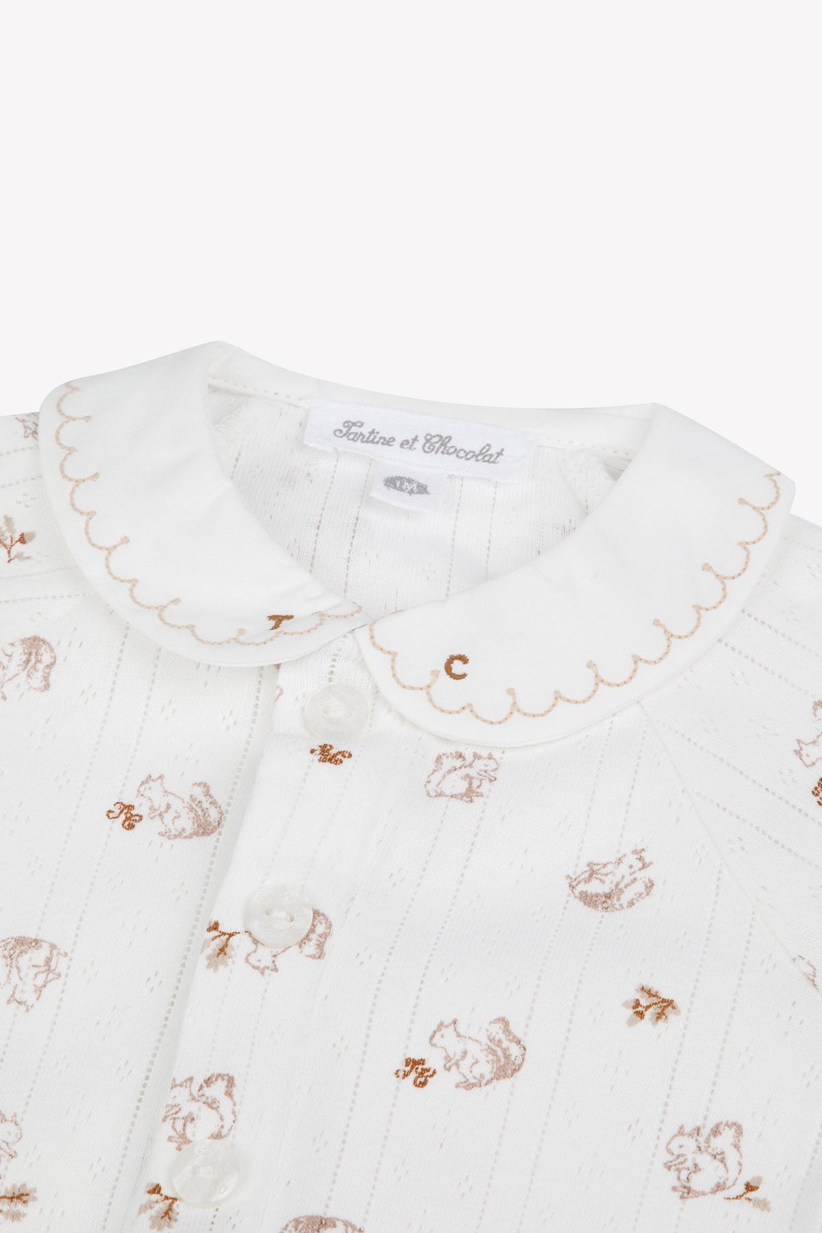 Pajamas
Ecru cotton squirrel pattern