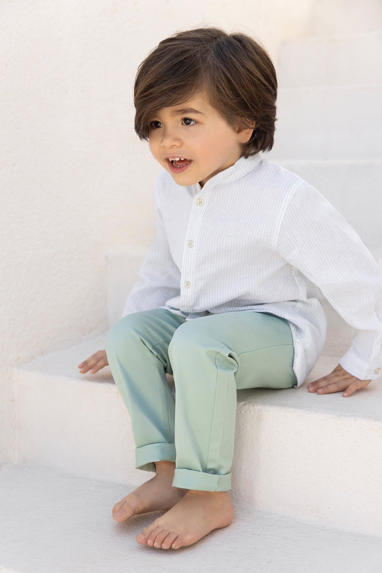 Shirt
Sage Linen Stripes