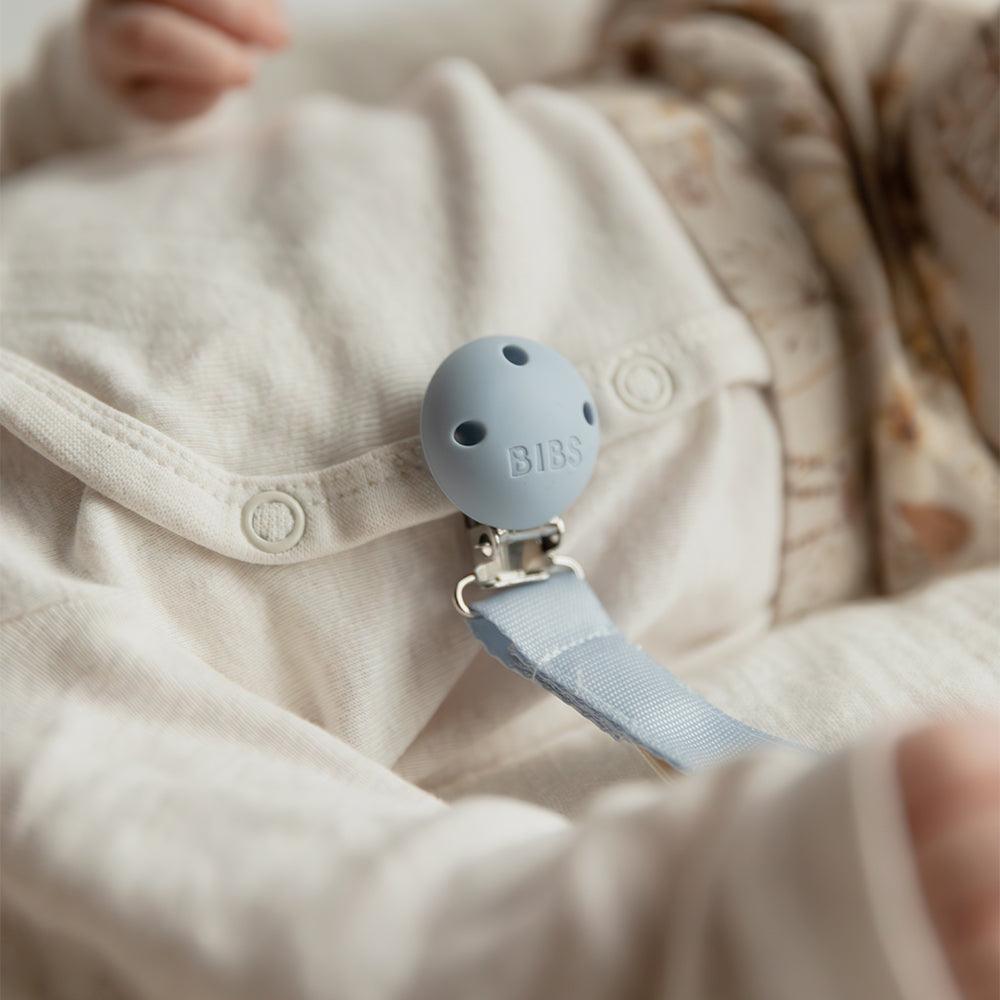 Bibs|Pacifier Clip Ribbon - Dusty Blue