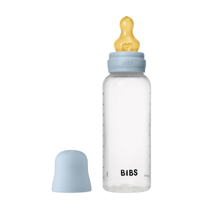 Bibs| Glass bottle -225ml |Medium flow |blue