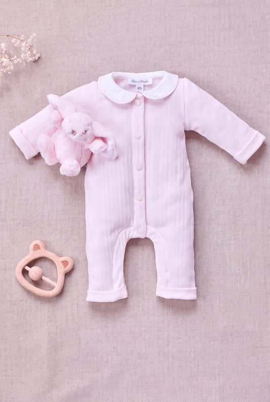Jumpsuit long
Cotton dew Peter pan collar