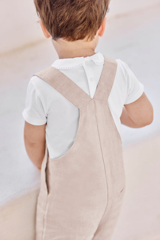Dungaree short
Sand Linen